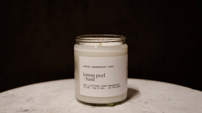 Lemon Peel + Basil Soy Candle