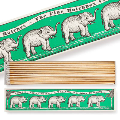 Archivist Gallery - Green Elephants | Long - Safety Matches