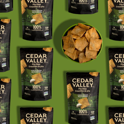 Cedar Valley Pita Chips | Garlic & Herb