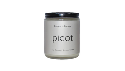 Picot Candle - Honey Tobacco