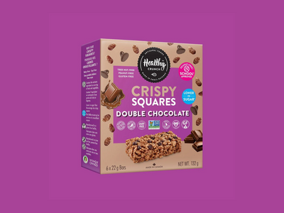 Healthy Crunch Crispy Squares Double Chocolate