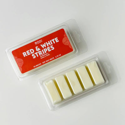 Charleston & Harlow Candle Co. - HOLIDAY Red & White Stripes Wax Melts