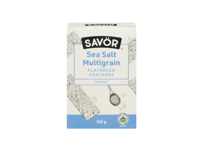 Savor Flatbread Crackers | Sea Salt Multigrain