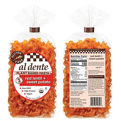 Al Dente - Red Lentil & Sweet Potato Pasta
